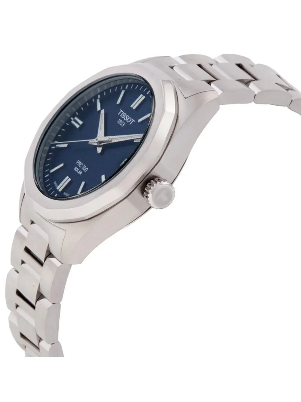 NWT Tissot PRC 100 Quartz Solar Blue Dial Ladies Watch